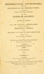 A theological dictionary by Charles Buck