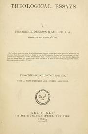 Cover of: Theological essays by Frederick Denison Maurice