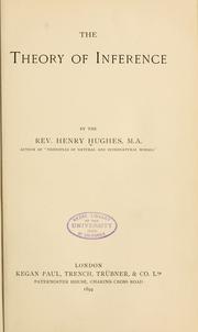 Cover of: The theory of inference by Henry Hughes
