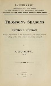 Cover of: Thomson's Seasons. by James Thomson