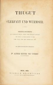 Cover of: Thugut, Clerfayt und Wurmser. by Vivenot, Alfred Ritter von