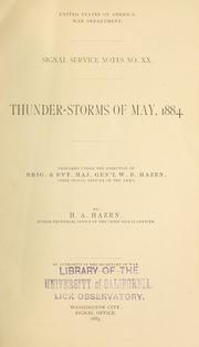 Cover of: Thunder-storms of May, 1884 by Henry Allen Hazen