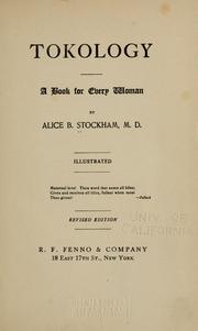 Cover of: Tokology by Alice Bunker Stockham