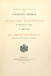 Cover of: The tomb of Thoutmôsis IV by Carter, Howard