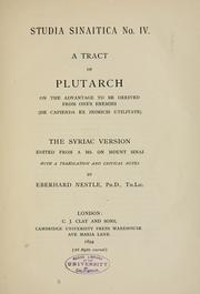 Cover of: A tract of Plutarch by Plutarch, Plutarch