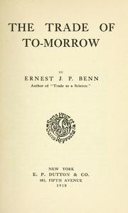 Cover of: The trade of to-morrow