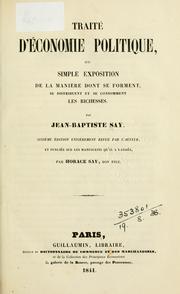 Cover of: Traité d'économie politique by Jean Baptiste Say