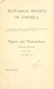 Cover of: Transactions.