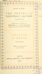 Cover of: The travels of théophile Gautier