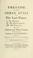 Cover of: A treatise of the three evils of the last times: I. The sword, II. The pestilence, III. The famine; and of their natural and moral causes.