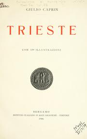 Cover of: Trieste. by Giulio Caprin