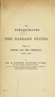 Cover of: Tripoli and the Cyrenaica. by Playfair, R. Lambert Sir