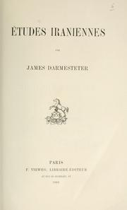 Cover of: Études iraniennes. by James Darmesteter