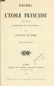 Cover of: Études sur l'École française (1831-1852)  Peinture et sculpture.