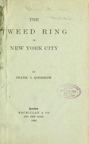 Cover of: The Tweed ring in New York city