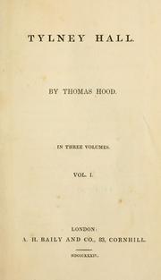 Cover of: Tylney Hall. by Thomas Hood