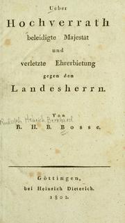 Cover of: Ueber Hochverrath beleidigte Majestät und verletzte Ehrerbietung gegen den Landesherrn