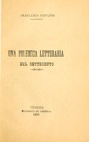Cover of: polemica letteraria nel Settecento.