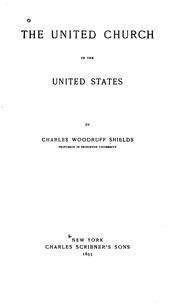 Cover of: The United Church of the United States