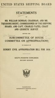 United States shipping board by United States. Congress. House. Committee on Appropriations