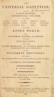 Cover of: The universal gazetteer by Walker, John, Walker, John