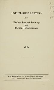 Cover of: Unpublished letters by Seabury, Samuel