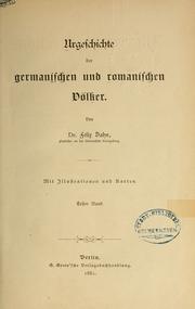 Cover of: Urgeschichte der germanischen und romanischen Völker.