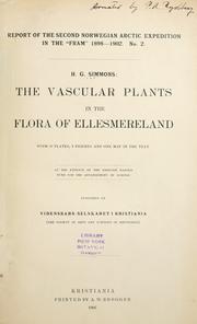 Cover of: The vascular plants in the flora of Ellesmereland