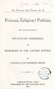 Cover of: Vaticanism unmasked by Joseph Warren Alden