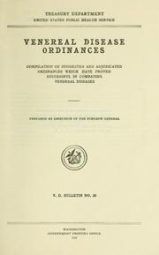 Cover of: Venereal disease ordinances | 