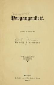 Cover of: Vergangenheit by Rudolf Stormenek