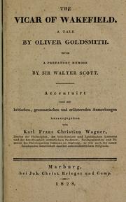 Cover of: The vicar of Wakefield by Oliver Goldsmith