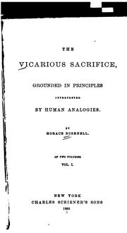 Cover of: vicarious sacrifice: grounded in principles interpreted by human analogies