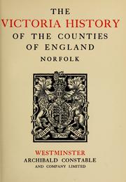 Cover of: The Victoria history of the county of Norfolk.