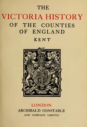 Cover of: The Victoria history of the county of Kent