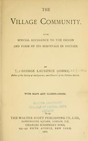 Cover of: The village community by George Laurence Gomme