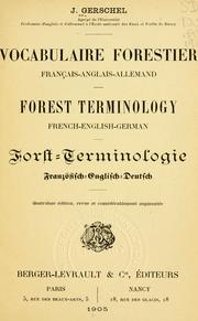 Cover of: Vocabulaire forestier by J. Gerschel