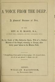 Cover of: A voice from the deep: a funeral sermon at sea