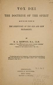 Cover of: Vox Die: the doctrine of the Spirit