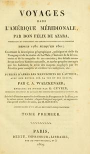 Cover of: Voyages dans l'Amérique Méridionale by Félix de Azara