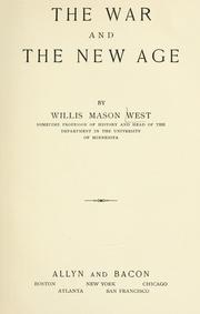 Cover of: The war and the new age