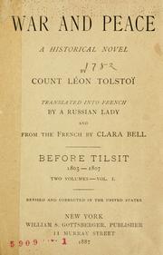 Cover of: War and Peace: Before Tilsit (1805-1807), Vol. I by Лев Толстой