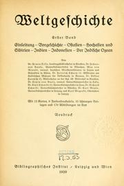 Cover of: Weltgeschichte, begründet
