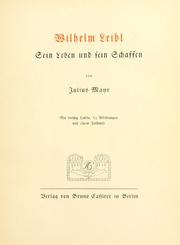 Cover of: Wilhelm Leible, sein Leben und sein Schaffen.