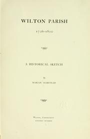 Cover of: Wilton parish, 1726-1800: a historical sketch