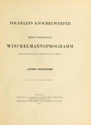 Winckelmannsprogramm by Archäologische Gesellschaft zu Berlin.