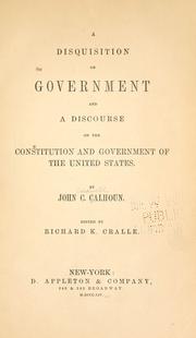 Cover of: The works of John C. Calhoun. by Calhoun, John C.