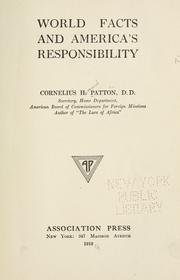 Cover of: World facts and America's responsibility