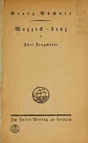 Cover of: Wozzeck und Lenz by Georg Büchner