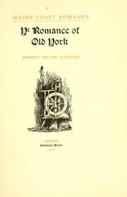 Cover of: Ye romance of old York